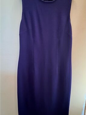 St. John Sleeveless Sheath Dress in Royal Purple